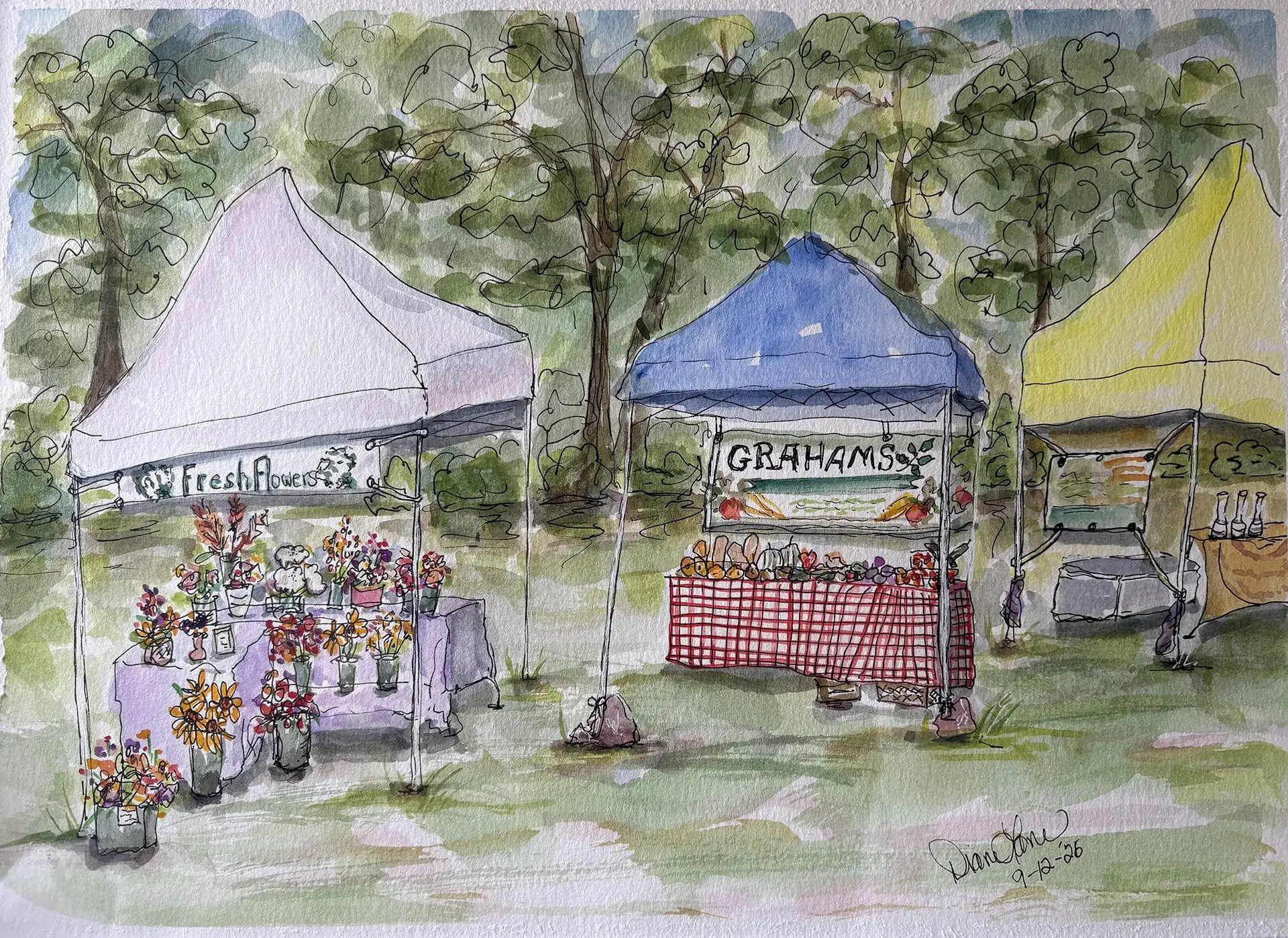 plein air market painting