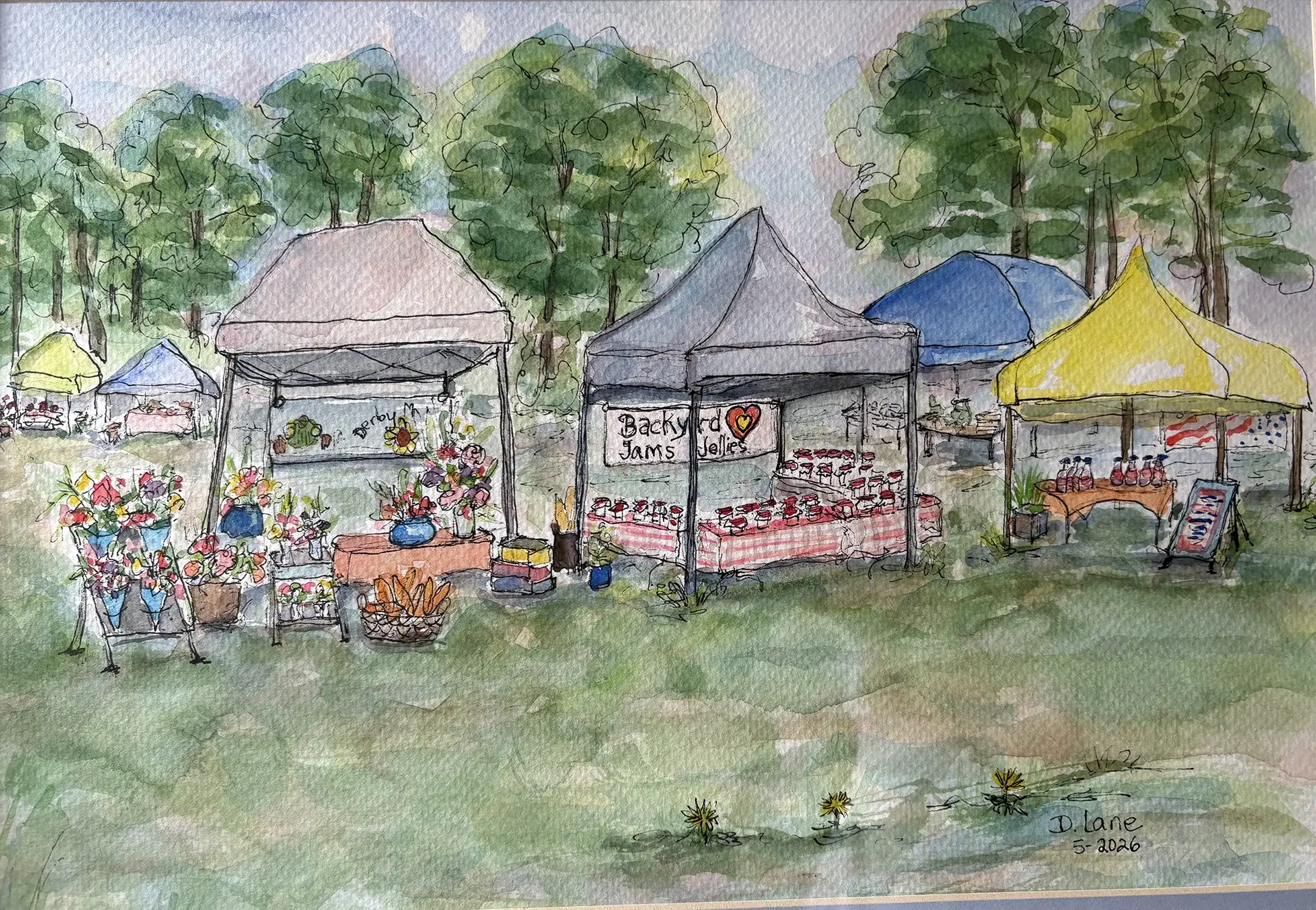 plein air market painting
