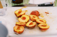 Sliced peaches